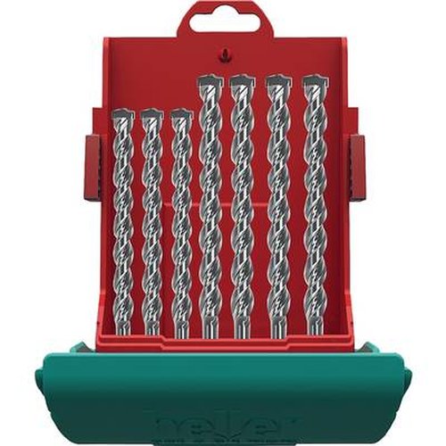 Bohrerset SDS plus Beton Heller Ø 7 dlg (Ø 5/6/8 x110mm und Ø 6/8/10/12x160mm)