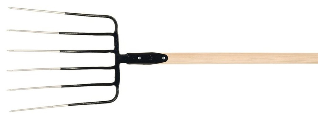 Maisvork 6 tanden met steel 135 cm