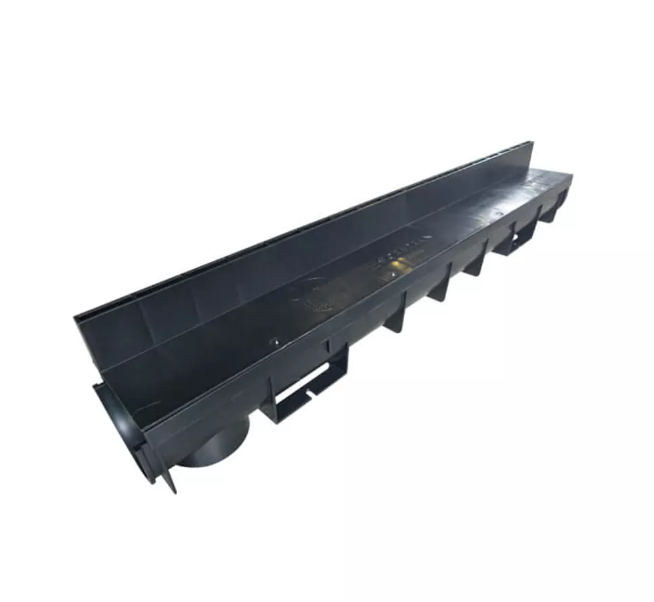 Afvoergeul PP + spleet pp zwart Br=100mm A15 l=1m