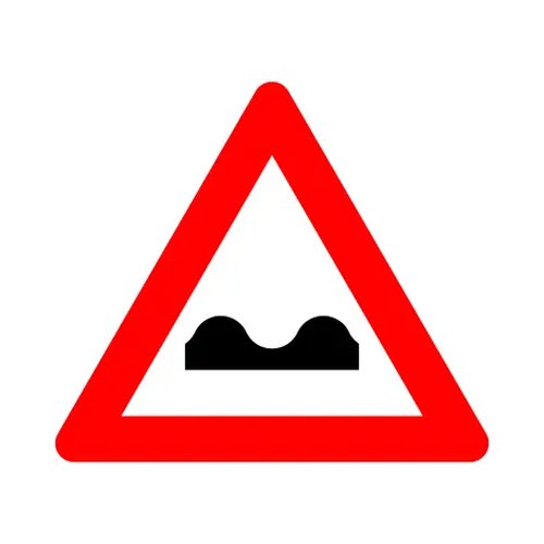 Verkeersbord A13 Dwarse uitholling of ezelsrug T250 D700 