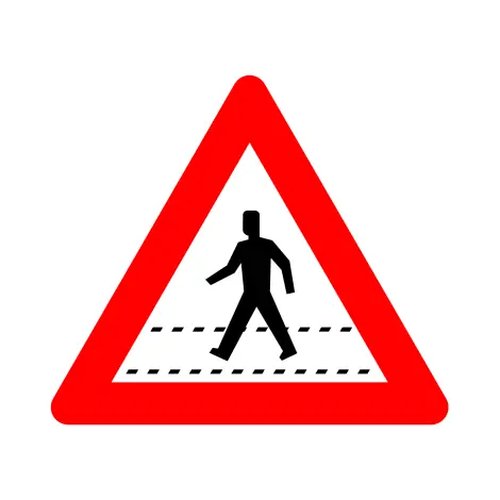 Traffic sign A21 Danger sign "Pedestrian crossing" T250