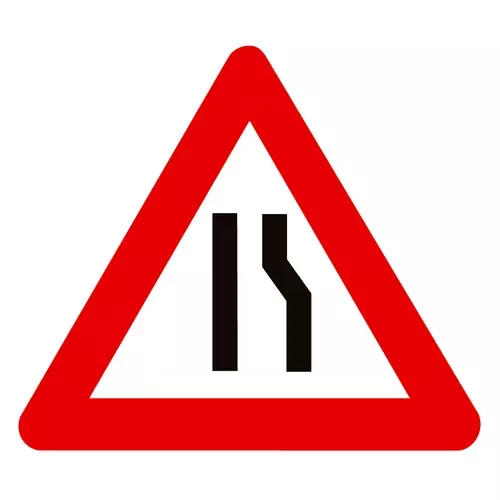Verkehrszeichen A7c Fahrbahnverengung rechts SB250 Z700 HI WZ