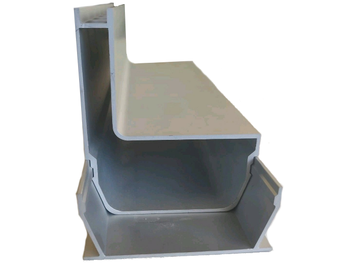 Aluminium-Ablaufrinne mit seitlichem Schlitz 2 cm