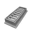 Kanalisationsstutzen aus Gusseisen B2 C250 - VO=580x180mm H=60mm COPRO
