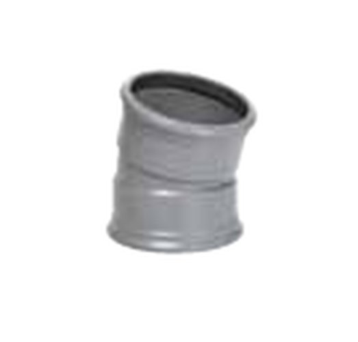 PVC-Bogen Ø 125 15° 2xM grau benor SN4