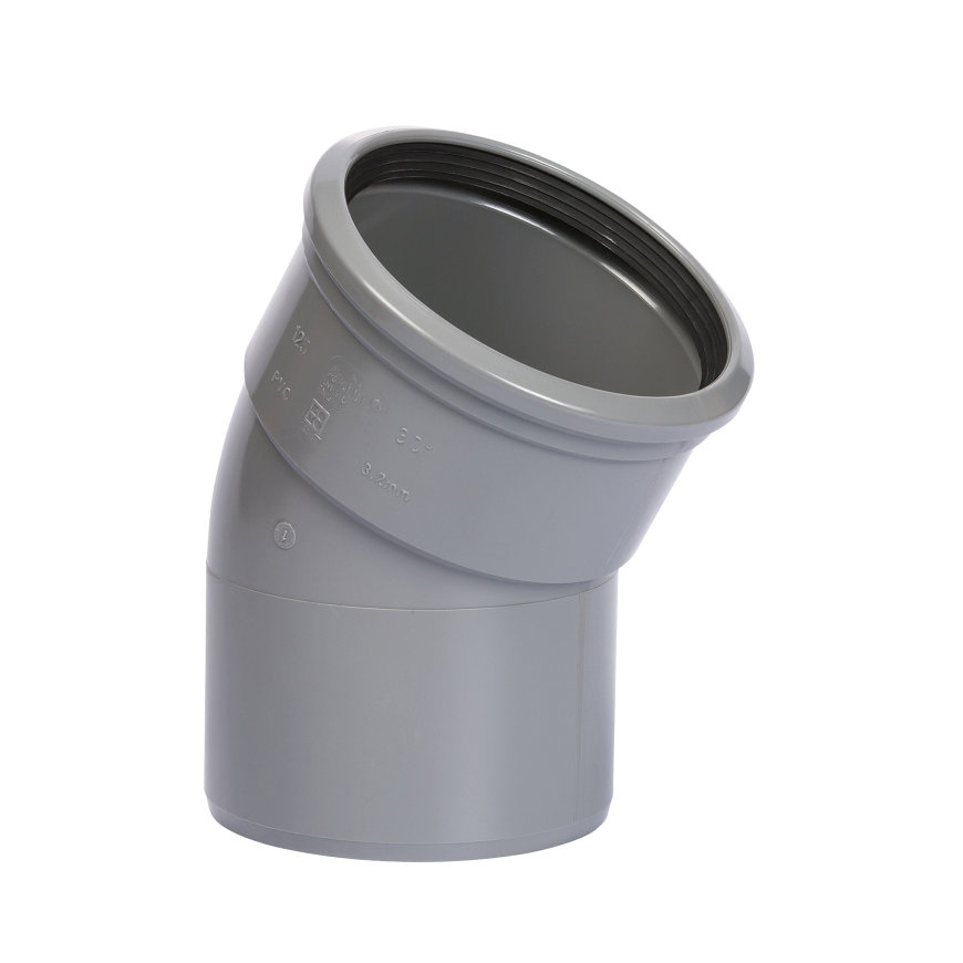 PVC bend dia 110 30° MSp gray benor SN8
