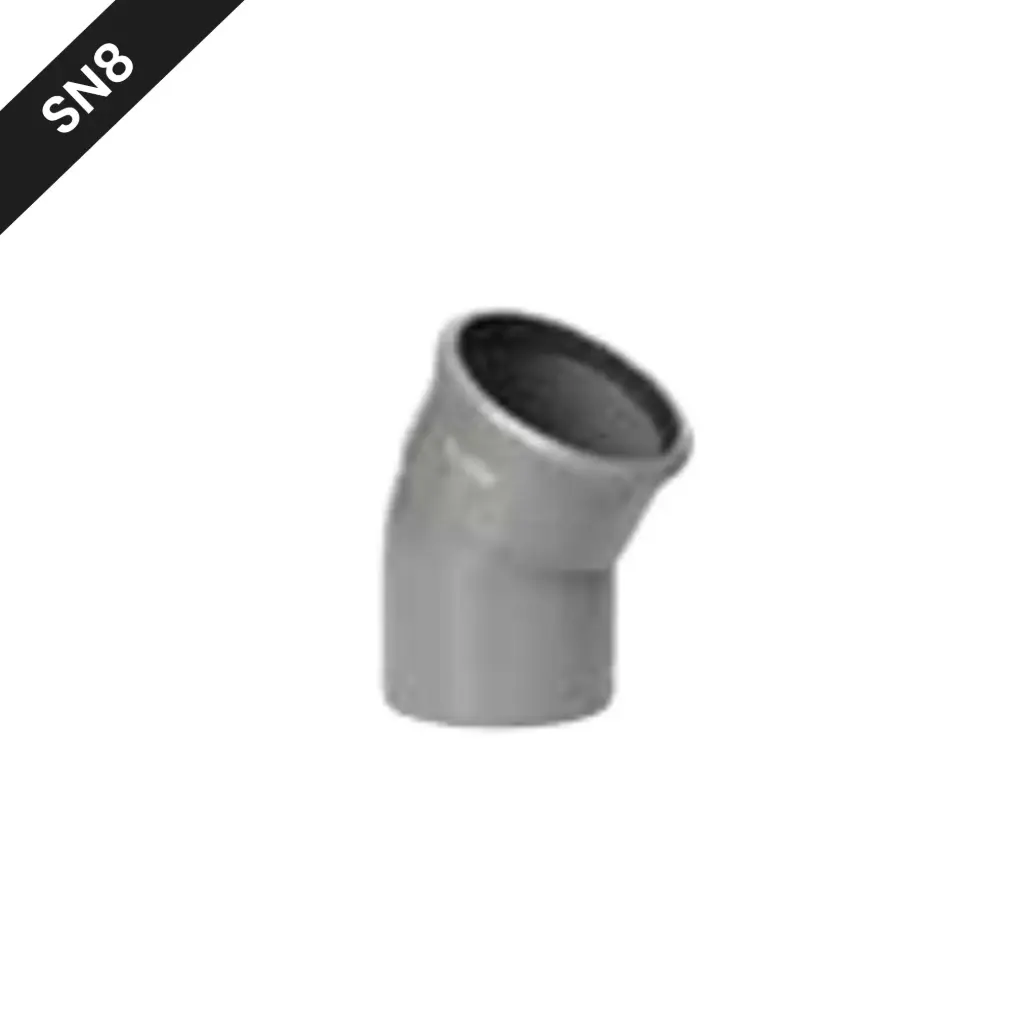 PVC street sewer bend dia 160 30° MSp gray benor SN8
