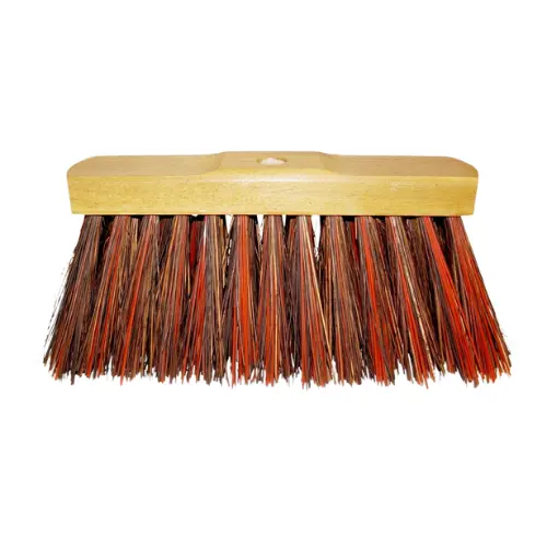 Miotła Brush street bassin czerwona pvc żółta drewno