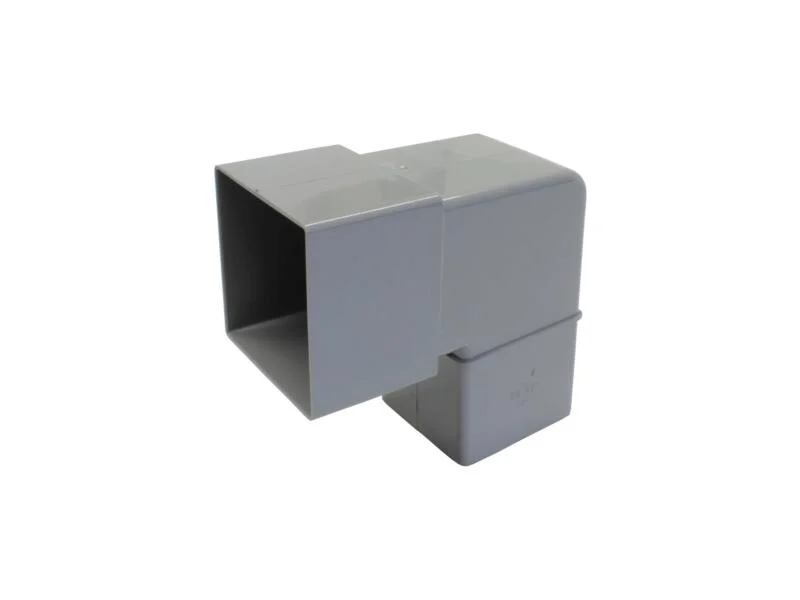 Kolanko PVC ø 100 87° kwadratowe szare