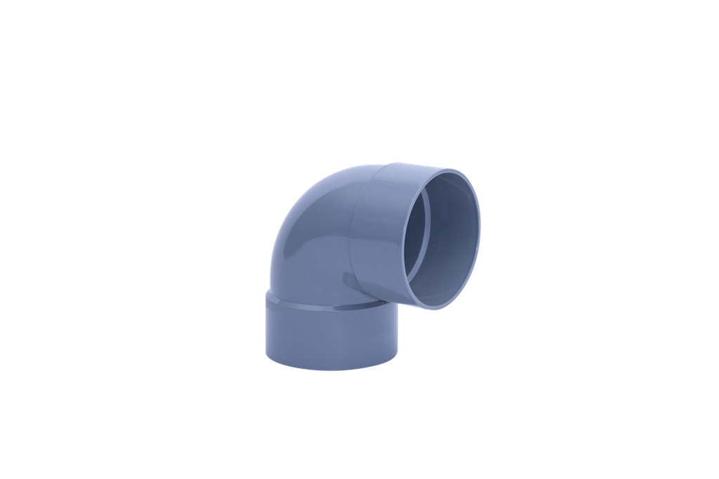PVC bend dia 75 87° 2xM benor gray