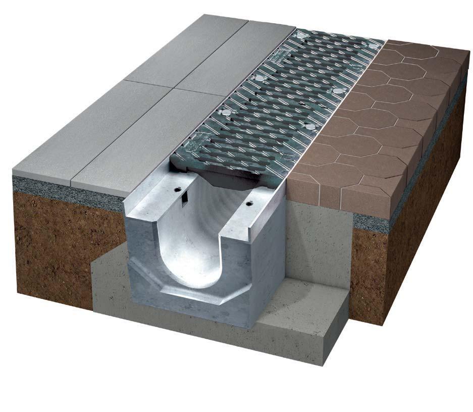 Kanał odwadniający beton + kratka odlewana kl C BIRCO l=1m H=155mm W=163mm