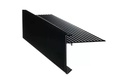 Aluminum roof edge standard 60x64mm black shiny l=2.5m
