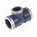 Ciśnieniowy czerwony trójnik PVC 3/4" x 1/2" z pierścieniem ze stali nierdzewnej (50szt/pudełko)