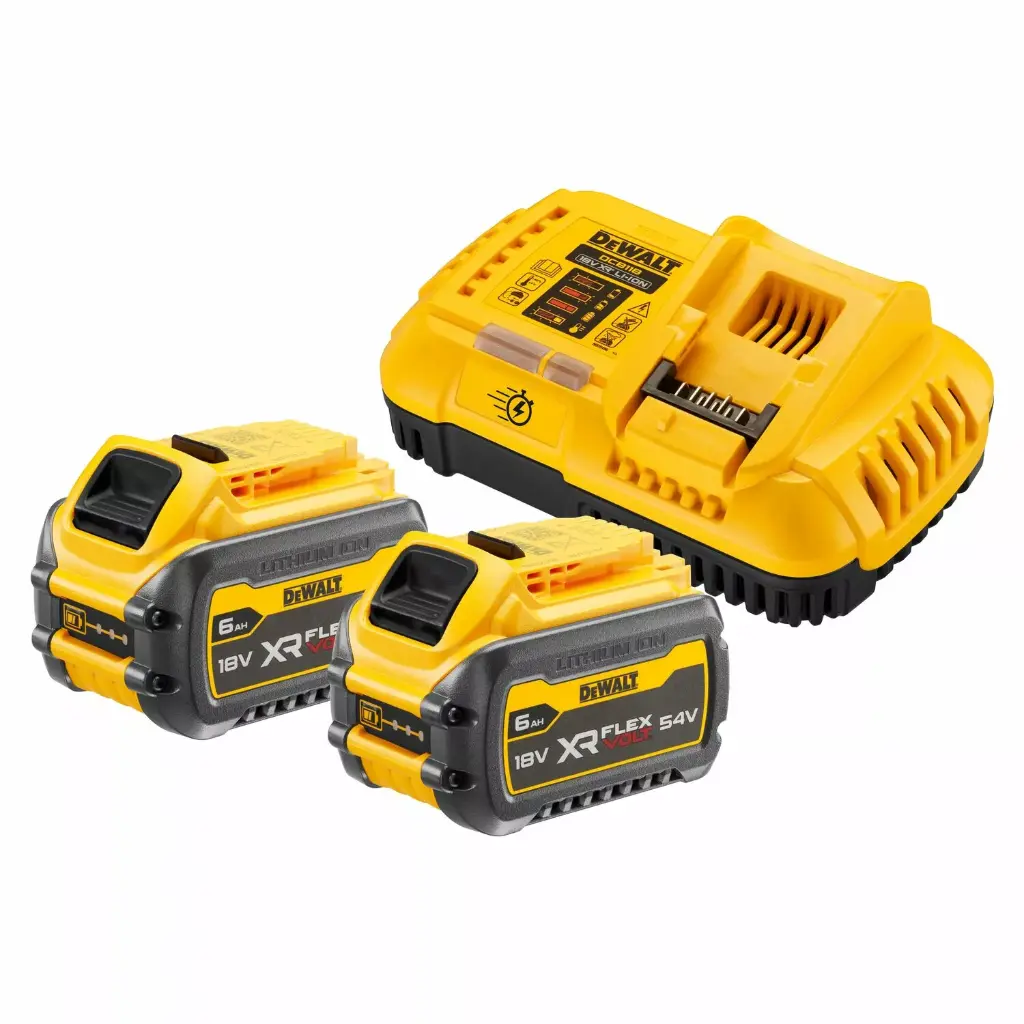 XR FLEXVOLT Akku-Starterpaket 2x 9.0Ah Akkus + Schnellladegerät