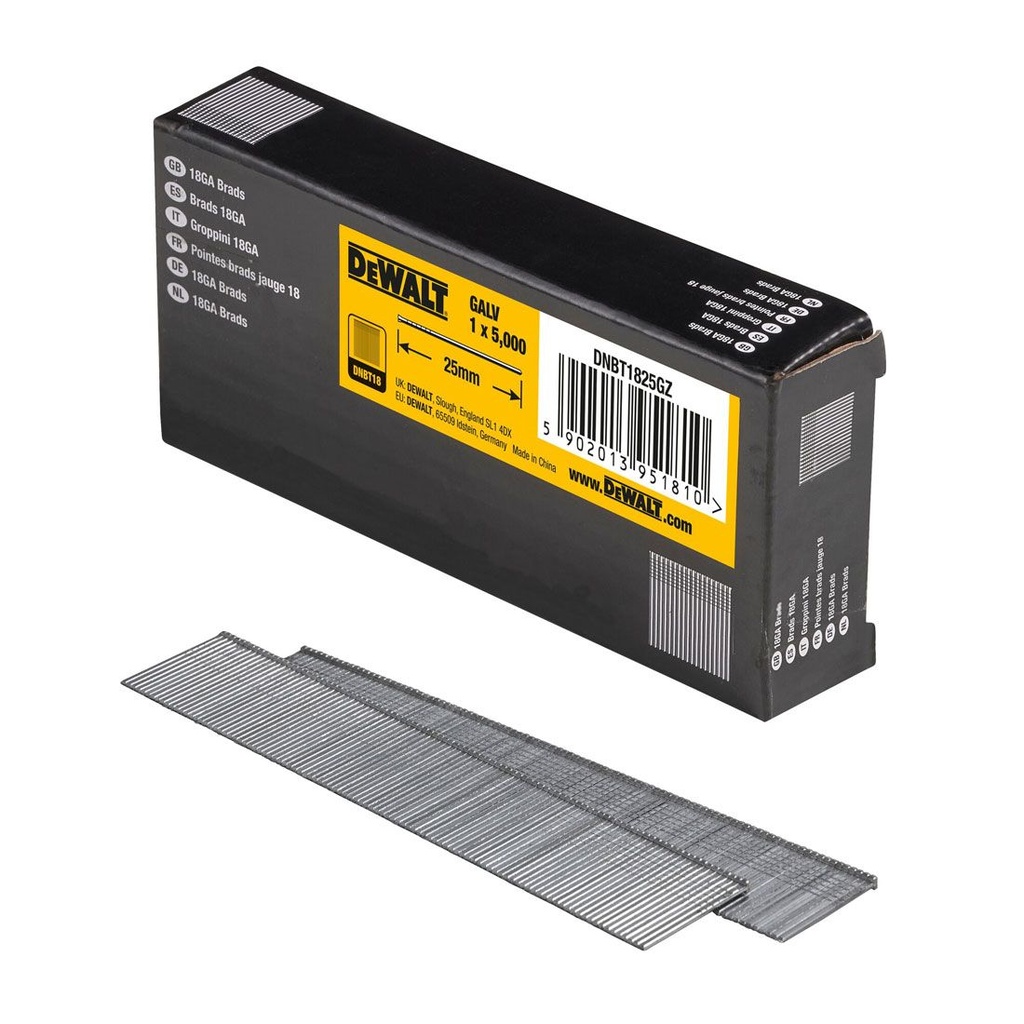 Brads DeWalt 1.25-35 Inox/RVS 5m