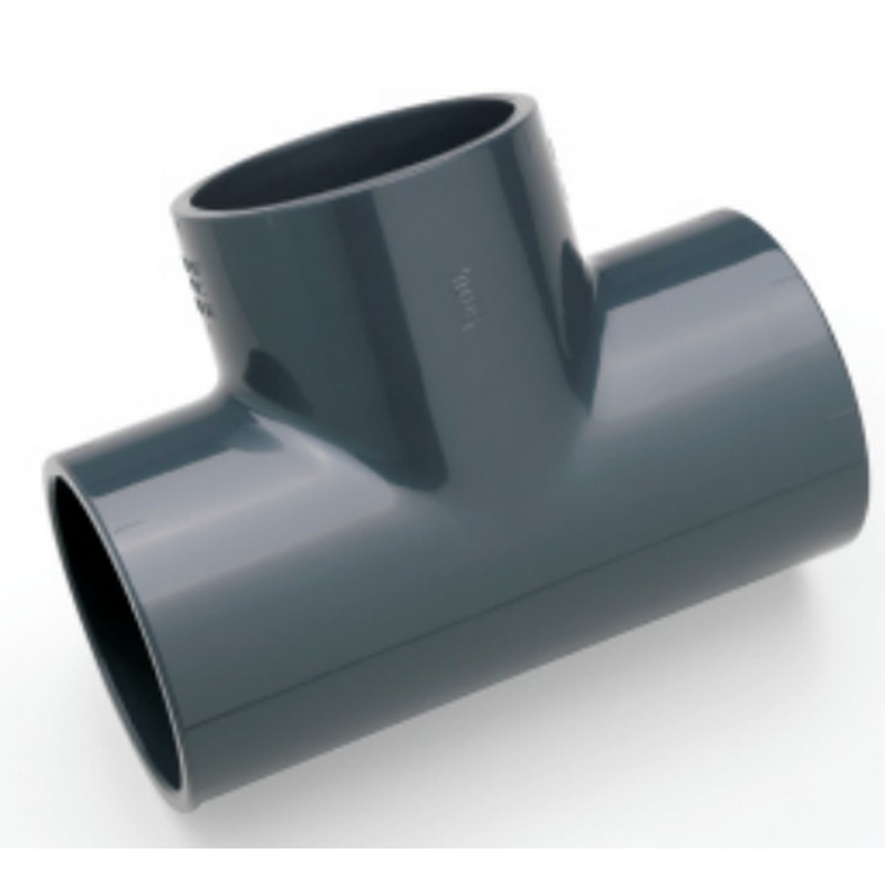 PVC druk lijm T-stuk dia 1/2" (100st/doos)