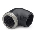 PVC pressure bend 40mm x 5/4” BI DR stainless steel ring (25pcs/box)