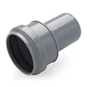 PP verloopstuk 40/32 V-M  grijs met rubber