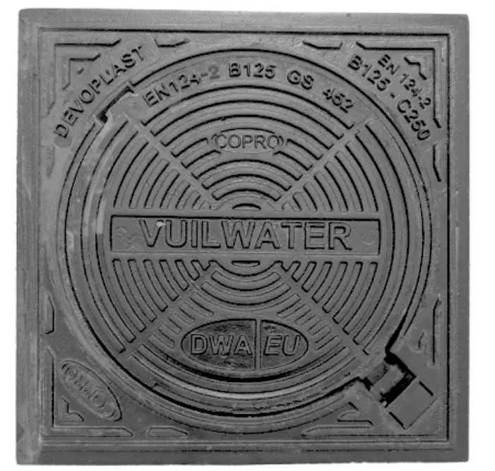 Deckel aus Gusseisen Ø 315 DWA Scharnierdeckel B125 Copro