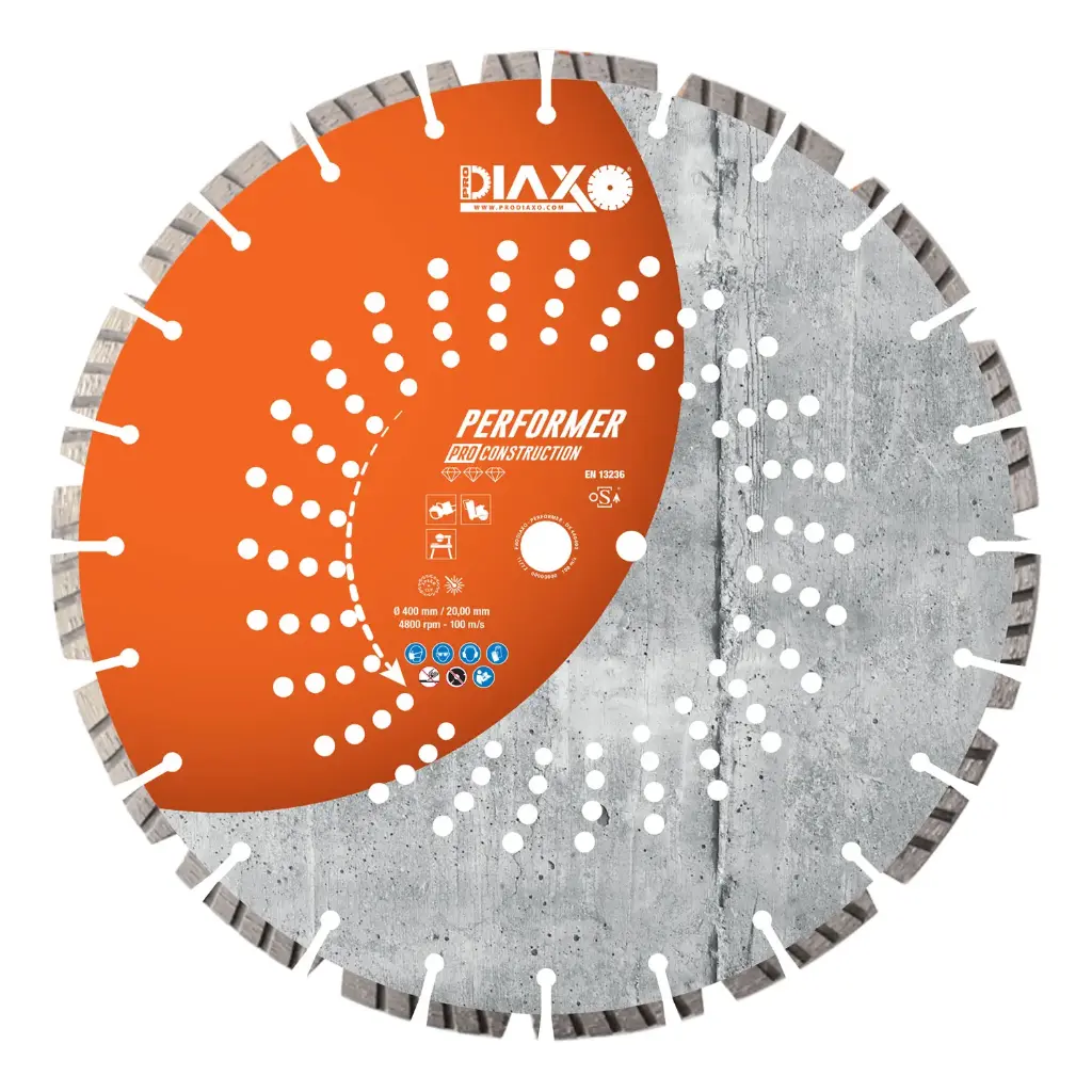 Disque diamanté diamètre 400 x 20 Prodiaxo Master Béton Premium rouge