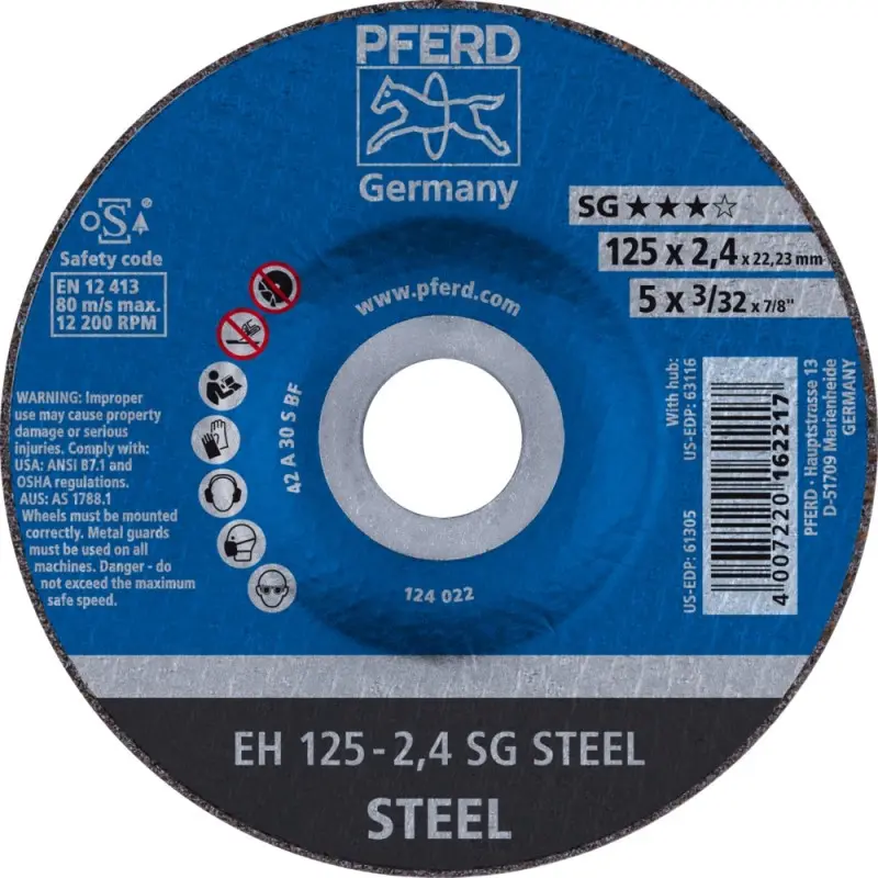 Cut-off wheel dia 125-2,4 SG elastic pferd iron