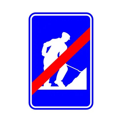 Traffic sign F47 End of work SB250 400/600 HI WZ