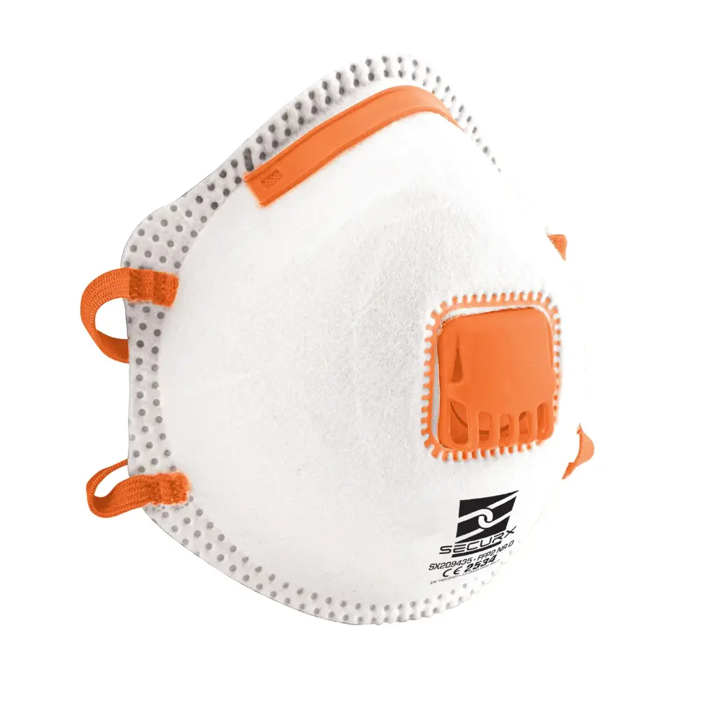 Masque anti-poussières FFP2 avec valve (10 pièces/boîte)