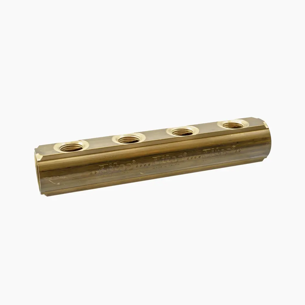 Alpex manifold 6-GR brass labeled