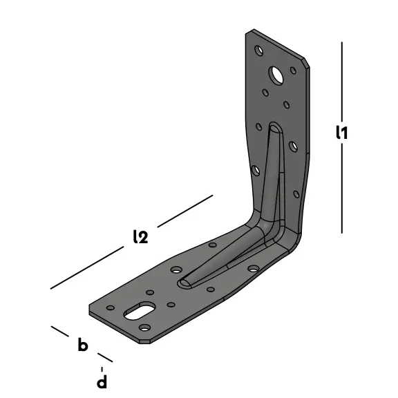 Angle anchor with rill 125x125