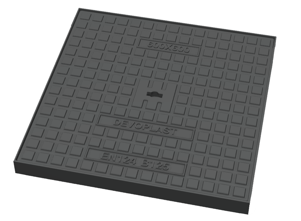 Cast iron lid KM=50x50 VO=40x40 B125