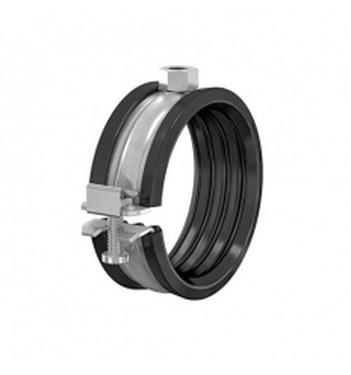 Slide bracket galva with rubber 15-19mm M8