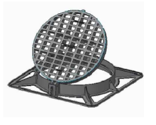 Gusseisengitter Ø 600 85x85cm D400