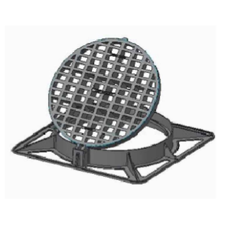 Gusseisengitter Ø 600 85x85cm D400