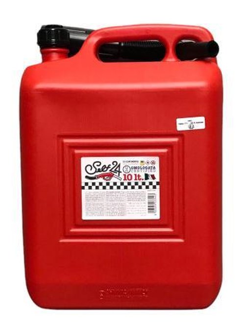 Jerry can 10l red pc childproof cap&leakproof spout pourer