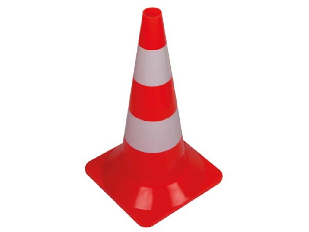 Stożek sygnalizacyjny 50 cm czerwono-biały
