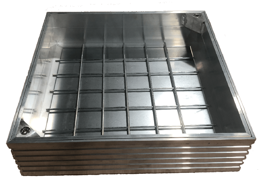 Aluminum clinker cover 30x30 8cm odorproof