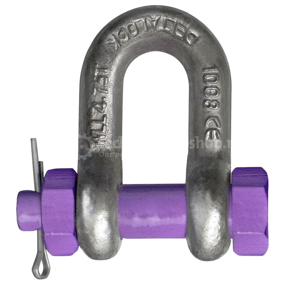 Chain D-shackle with breast bolt YP 9.5ton VWB