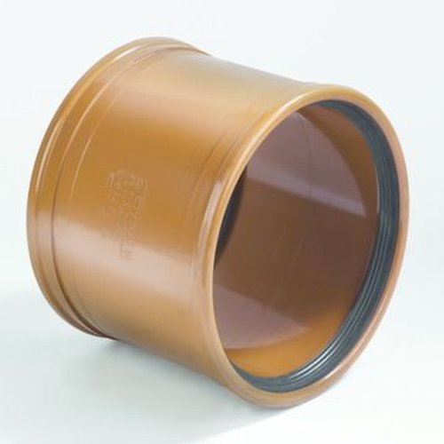 PVC schuifmof dia 125 roodbruin benor SN4