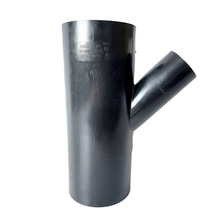 PE Abfluss rot. T-Stück 45° 75/63mm BENOR