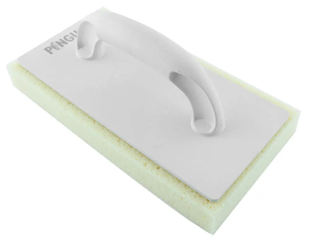 Spatule en plastique avec éponge jaune épaisse / quadrillée 270x140x30mm