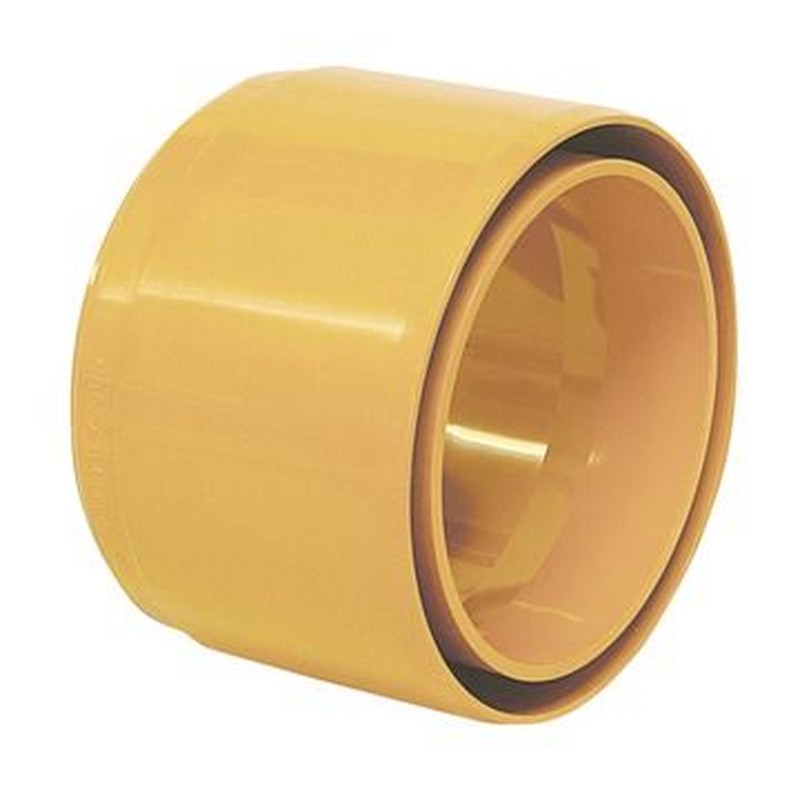 PVC/Grés Übergang 125/160 in Muffe rotbraun