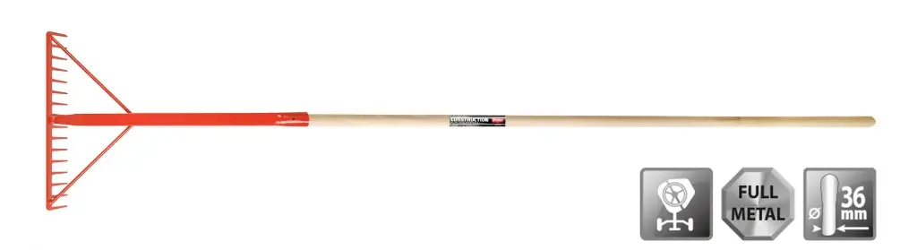 Râteau asphalte polet 410mm / 16T avec manche
