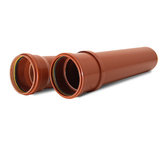 Rura kanalizacyjna PP o średnicy 250x8,6 mm z czerwonym brązem benor SN8 l=3m