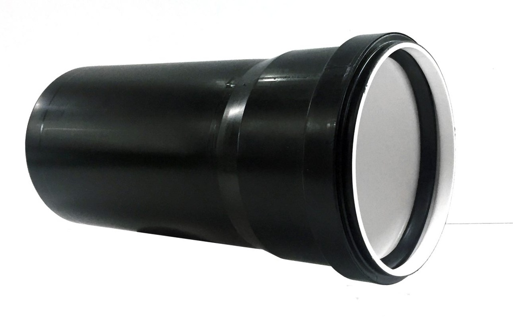 PP pipe sanitary dia 50x1,8 puffed black l=3m