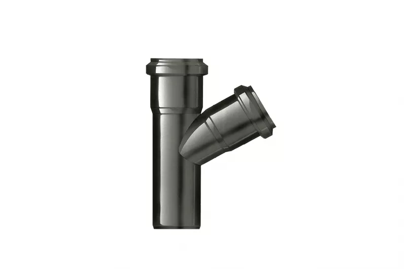 PP-Sanitär-T-Stück Ø 40 45° 2xMSP