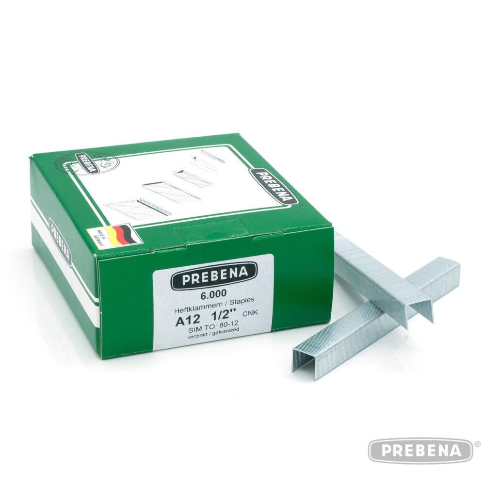 Zszywki prebena typ A 12mm 6000szt/pudełko