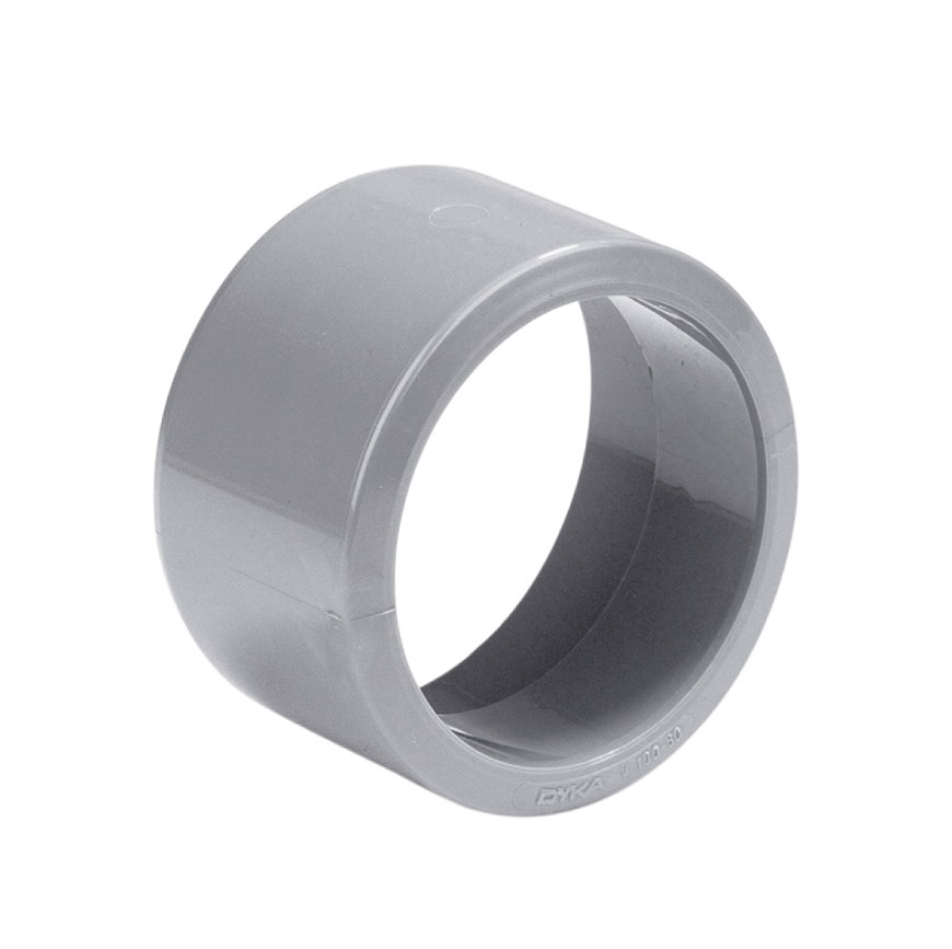 PVC verloop 80/75 kort grijs 