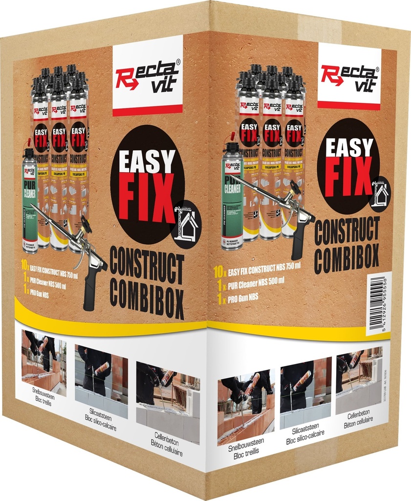 Rectavit easy fix Construct combibox met metalen pistool  