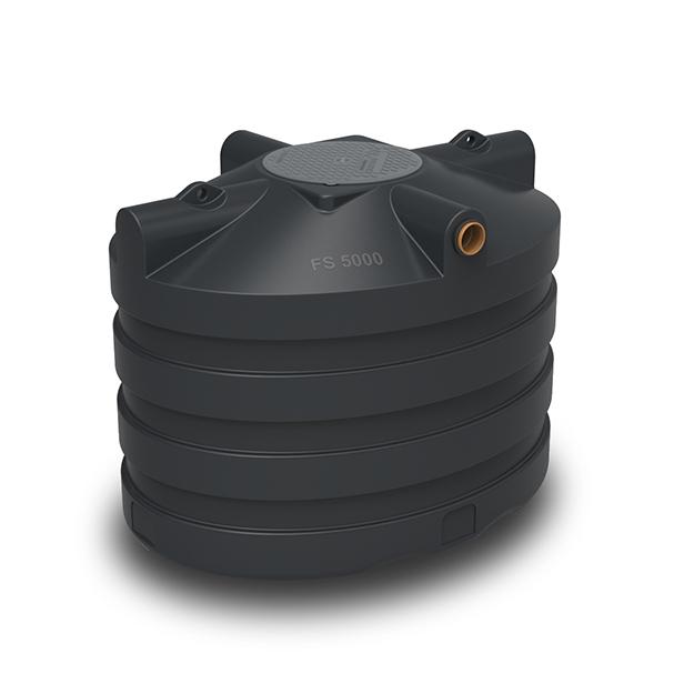 Zbiornik na szambo/wodę deszczową 5000 L TH budget czarny (235x180xH174) owalny 175kg