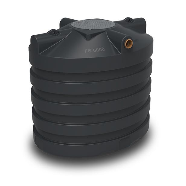 Septic/rainwater pit 6000 L TH (235x180xH205) oval 180kg